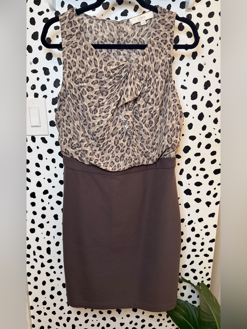 LOFT Ann Taylor Animal Print Sheath Dress